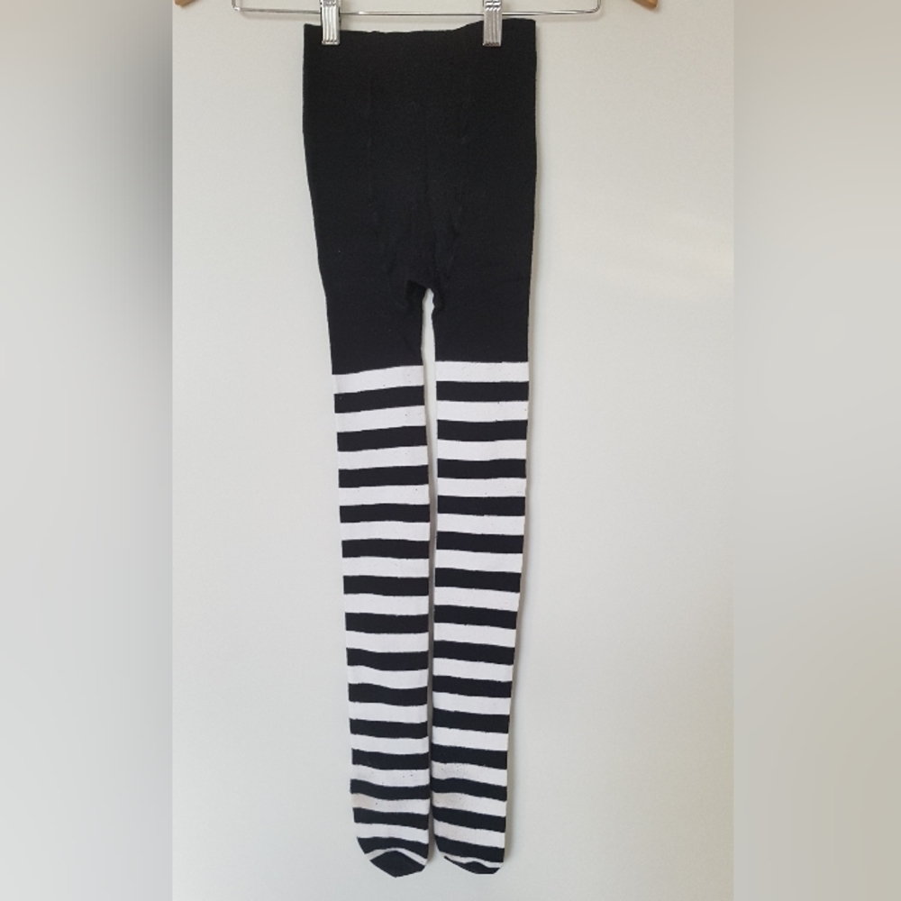 Black and White Stripe Stockings/Tights